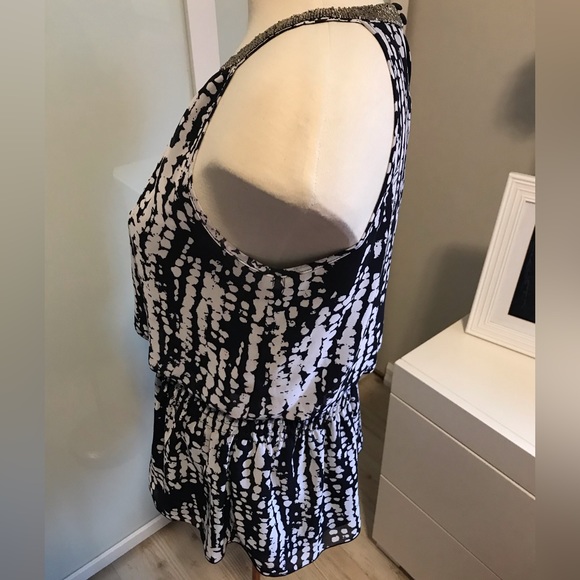 Alfani Blue and White Halter Top - Picture 3 of 4